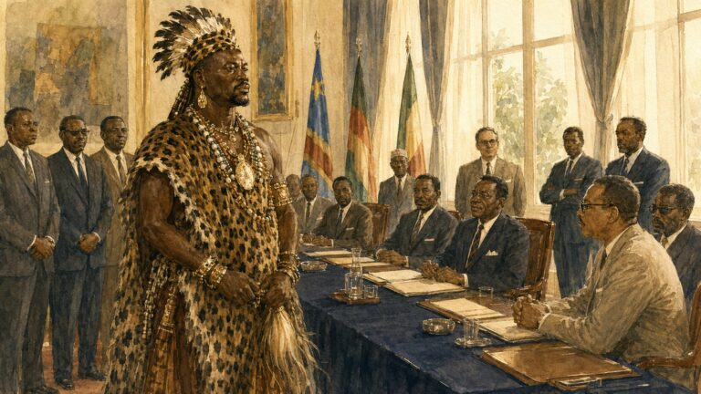 1960 : le chef Lokele à l&rsquo;indépendance du Congo